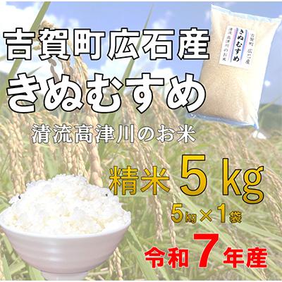 ふるさと納税 吉賀町 令和7年産　吉賀町広石産きぬむすめ　清流高津川のお米　精米5kg