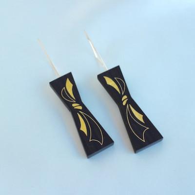 ふるさと納税 ふじみ野市 伝統技法　截金「KIRIKANE」アクセサリー　ピアス 結 “musubi”