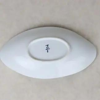 有田焼 バララスター なぶり小判皿 ブルー【大慶】皿 食器 うつわ 器 プレート 青 花 かわいい ギフト ci088