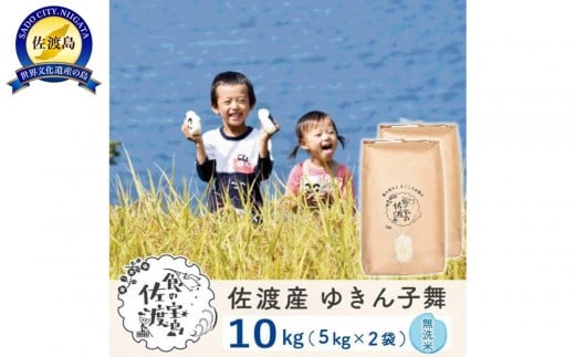 
            【新米予約】佐渡島産ゆきん子舞 無洗米10Kg 令和7年 ～農薬5割減～
          