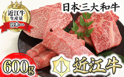 【げんさん】近江牛A5ランク厳選カットステーキ3種【600g】【DG03W】（国産牛　和牛　ブランド牛　ブランド和牛　黒毛和牛　牛肉　肉　高級　人気　おすすめ　神戸牛　松阪牛 に並ぶ 日本三大和牛 近江牛）