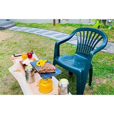 ふるさと納税 宇陀市 アイアン テーブル 天然ひのき材 ピッツバーグオリジナル キャンプ・アウトドアでBBQを楽しむ机です
