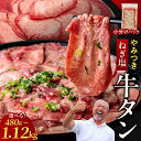 【ふるさと納税】 ねぎ塩牛タン 480g～1.12kg 牛肉 牛タン タン スライス 薄切り 特製 ねぎ塩タレ 焼肉 焼くだけ 簡単調理 BBQ 小分け パック 焼肉工房もく 冷凍 送料無料