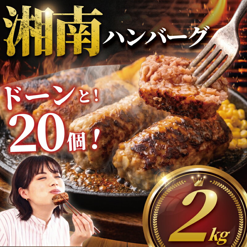 【ふるさと納税】 ハンバーグ 20個 計2kg 100g × 4個 × 5セット はんばーぐ 大容量 豚肉 牛肉 牛 豚 肉 合い挽き肉 冷凍 冷凍食品 簡単調理 焼くだけ お弁当 おかず 遠足 夕食 便利 簡単 こども 人気 おすすめ ジューシー スパイス 株式会社タカギフーズ 湘南 神奈川 藤沢