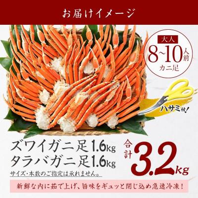 ふるさと納税 弟子屈町 【のし付】蟹足食べ比べ タラバ ズワイ 計3.2kg 蟹ハサミ・ガイド付 北海道 弟子屈町 3187 |  | 03