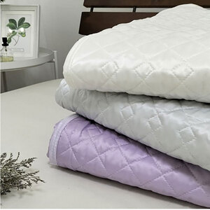 ＜シングルサイズ＞ピュアシルク敷パッド 100×205cm　1枚 パープル SCC-1020SC