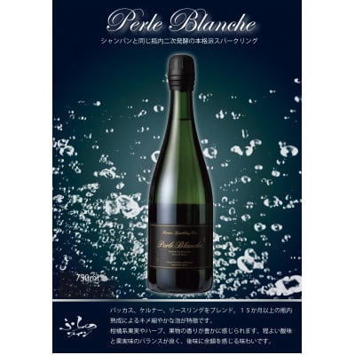 
            ふらのワイン　ふらのスパークリングワイン　ぺルル・ブランシュ 750ml【1377260】
          