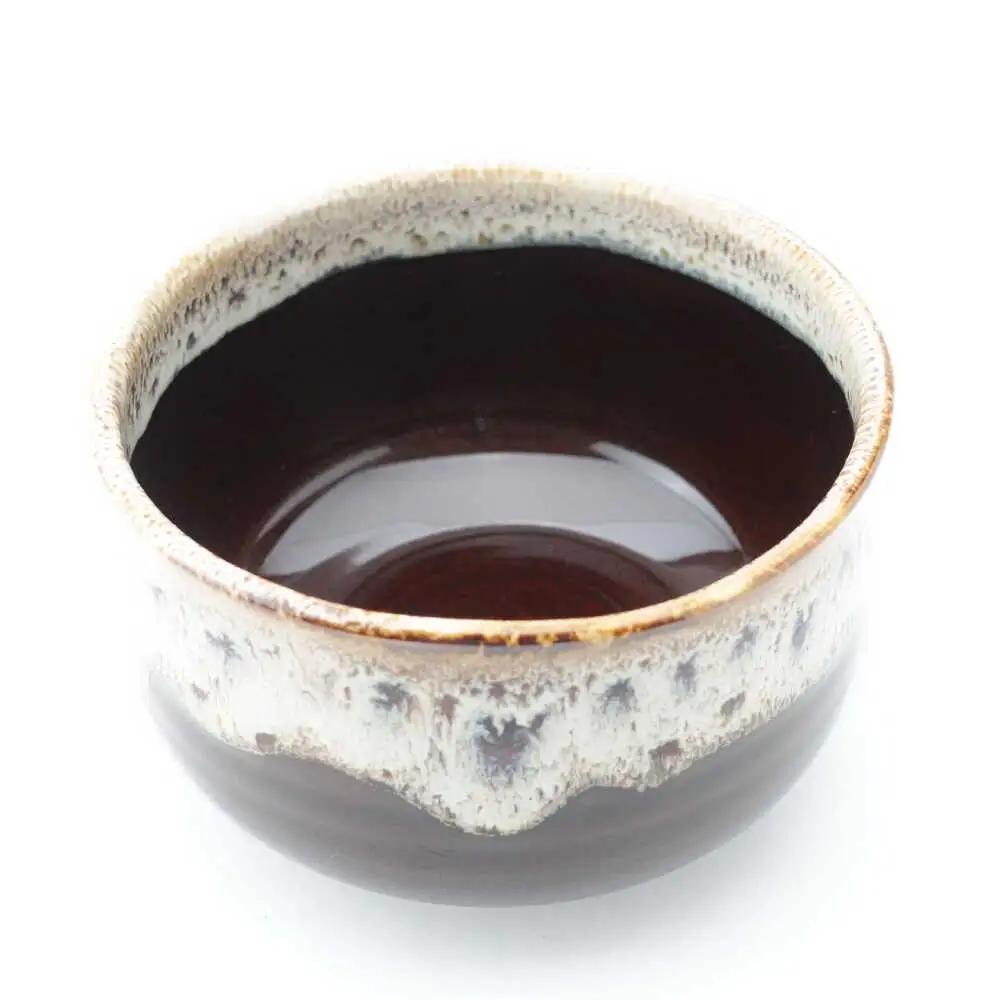 【波佐見焼】Folk Design 野点抹茶碗 飴釉白唐津流し 1点【玉有】[IE51]