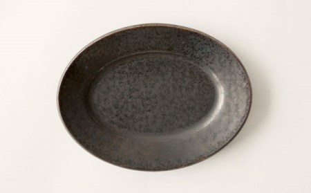 【波佐見焼】UTAGE オーバル プレート S ブラック 5点セット 食器 皿 【藍染窯】 [JC30]  波佐見焼