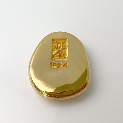 ふるさと納税 南アルプス市 純金製(K24)甲州金　レプリカ　武田氏時代の貨幣『露一両金』10g |  | 01