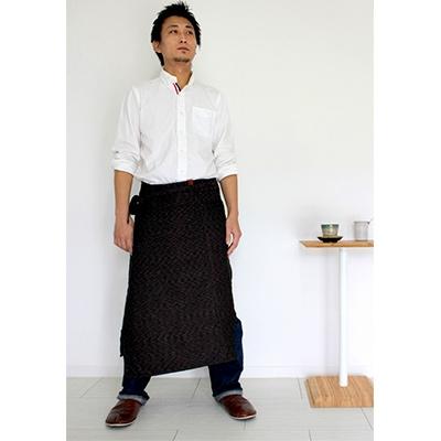 ふるさと納税 大刀洗町 「カフェのような生活用品」　バンダナとソムリエエプロンのキッチンスタイルお揃いセット/茶色 |  | 01