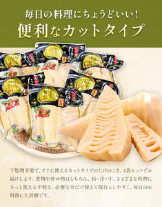 訳あり たけのこ 水煮 カットタイプ 九州産 4袋  (1袋500g) 北薩農産加工場《30日以内に出荷予定(土日祝除く)》鹿児島県 さつま町 送料無料 惣菜 タケノコ 筍 竹の子 パック 水煮 お取