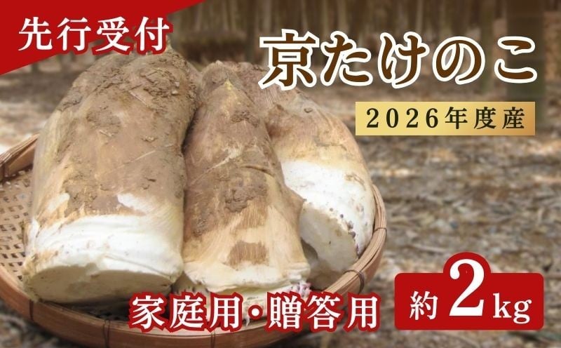 
            【先行予約】2026年度産 京たけのこ 約2kg  選べる(家庭用 / 贈答用)  筍 掘りたて たけのこ 竹の子 京都 国産 新鮮 野菜 ごはん ご飯 家庭用 京野菜 旬 産地直送 お取り寄せ 煮物 令和8年 春野菜
          