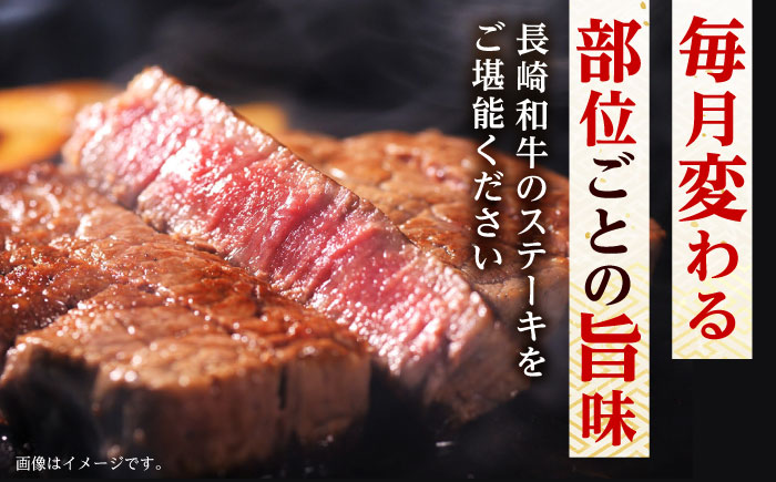 【12回定期便】 長崎和牛 ステーキ極旨コース 総計23.4kg / モモ リブロース イチボ サーロイン ランプ ヒレ レモンステーキ / 肉 牛肉 ステーキ 焼肉 / 諫早市 / 野中精肉店 [A