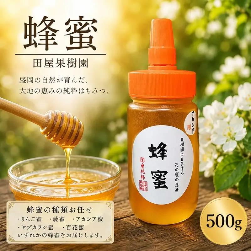蜂蜜 500g 種類お任せ はちみつ ボトル 田屋果樹園 taya024 蜂蜜