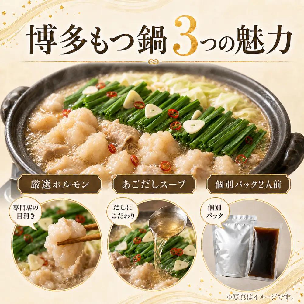 Z59-48 博多醤油もつ鍋 【訳あり】セット2人前【メール便対応】