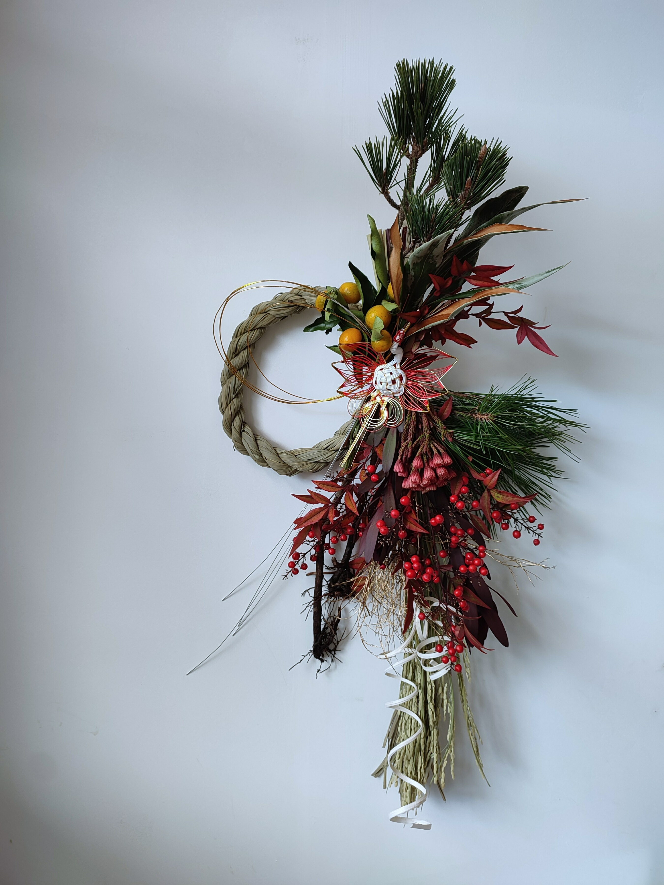 【ふるさと納税】 お正月 しめ縄 飾り 先行予約 受付中 インテリア お正月 プレゼント 松 南天 稲 インテリア メッセージ カード 付き 選べる タイプ ギフト プレゼント 送料無料 475