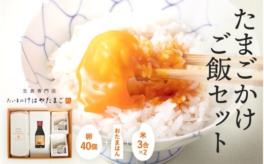 
                  たまごかけご飯セット 卵40個入り ／ たいまのけはやたまご 卵 たまごかけご飯 おたまはん お米 生卵 奈良県 葛城市 コク 黄身 ビタミン 卵かけご飯 TKG すき焼き お菓子作り 朝食 ギフト 贈答用 天然水 こだわり【tegg006】
                