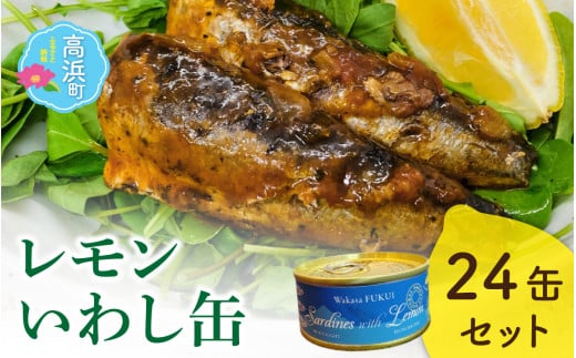若狭高浜レモンいわし缶24缶セット(いわし味付）| いわし レモン 美味しい ごろっと 切り身 塊り肉  防災 缶詰 [D-018001]