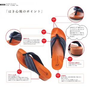 下駄　hitete 6.5cm KC-26 畳縁・ターコイズ/ワイン Lサイズ