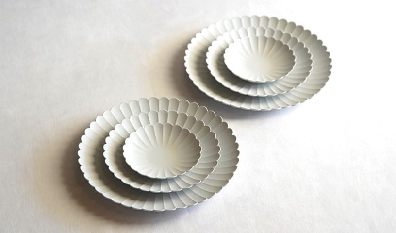 
【セット】1616/arita japanパレスプレート(gray) 6枚セット<220×2，160×2，110×2>
