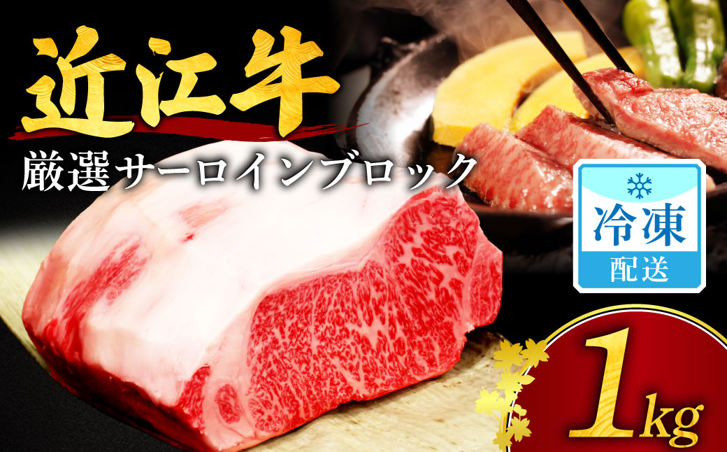 【近江牛１kgサーロインブロック】近江牛　厳選ブロック肉　１kg AD-E03 安田牧場