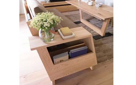 天然木 の サイドテーブル / ウォールナット材 または オーク材 【HIRASHIMA】 LIBERIA PLUS Side Table 025 受注生産