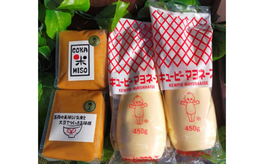 ごかを食べよう！セット9（五霞米みそ、キユーピーマヨネーズ） ／ 味噌 調味料 詰め合わせ 茨城県【令和7年2月18日より順次発送】