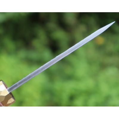 ふるさと納税 南国市 土佐四万十渓流ナイフ105【真鍮丸輪/槌目磨】ダマスカス15層青紙2号鋼 |  | 02