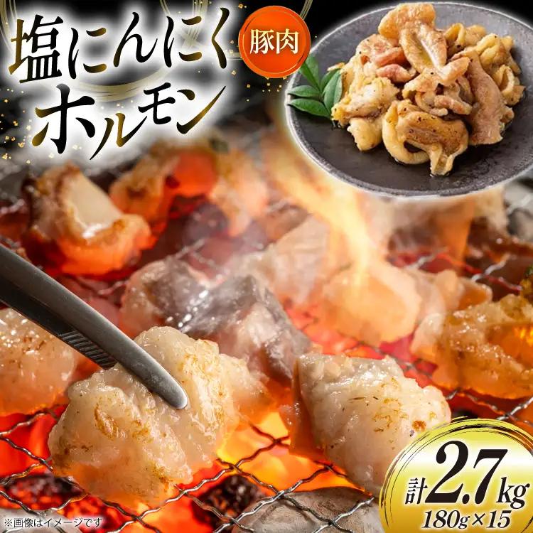 豚肉 ホルモン 塩にんにくホルモン 180g 15p 計2.7kg
