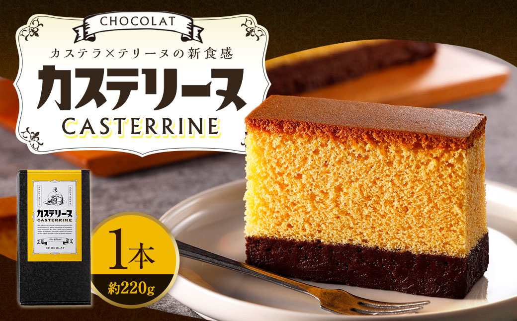 長崎カステリーヌ・ショコラ 1本 約220g ／ スイーツ デザート カステラ おかし 菓子 おやつ チョコレート ショコラ テリーヌ ご当地スイーツ かすてら テリーヌ 長崎県 長崎市