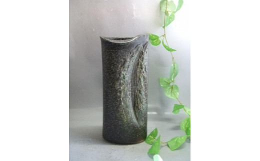 
                  【信楽焼】緑彩釉花入れ　花入　花器　花瓶　nha-020 (168544-40037312)
                