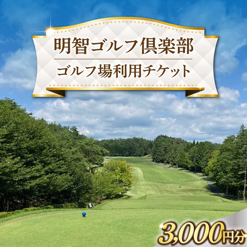 【ふるさと納税】明智ゴルフ場利用券【3,000円分】 / ゴルフ ゴルフ場 GOLF チケット 体験 利用券 ゴルフ ゴルフ場 GOLF チケット 体験 利用券 利用料お取り寄せ/恵那市/明智ゴルフ倶楽部[AUDE006]