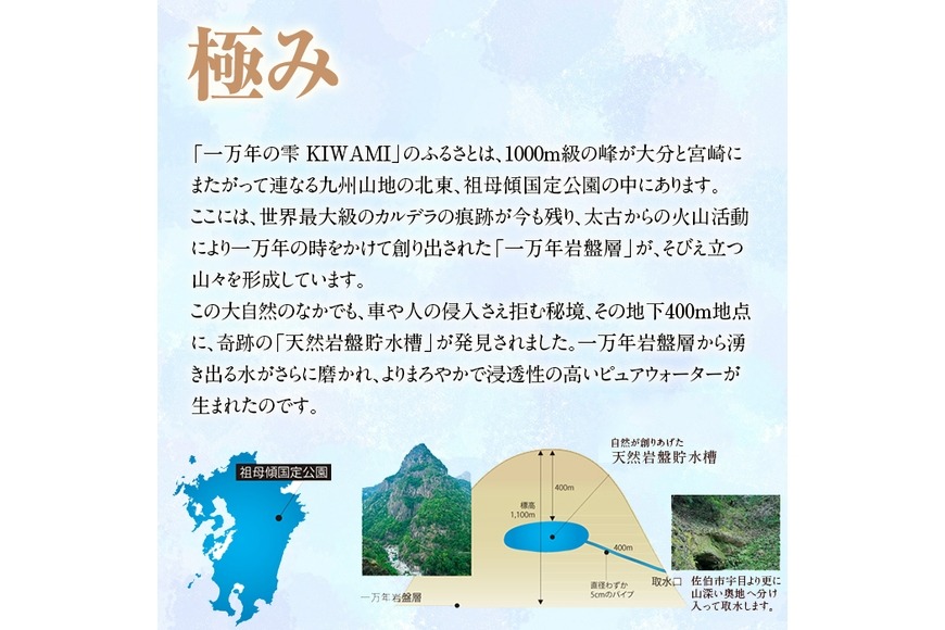ミネラルウォーター 極み (計12L・500ml×24本) プレミアムウォーター 国産 お水 ミネラル 軟水 天然 料理 健康 維持 ピュアウォーター 大分県 佐伯市 防災 常温 常温保存【HD254】【さいき本舗 城下堂】