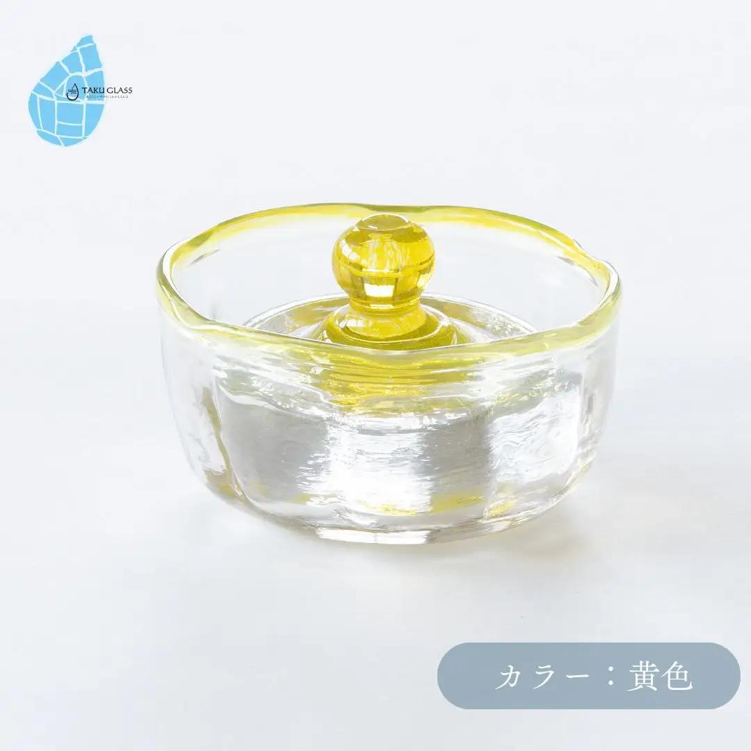 手づくり つけもの石と器セット 黄色 ガラス細工