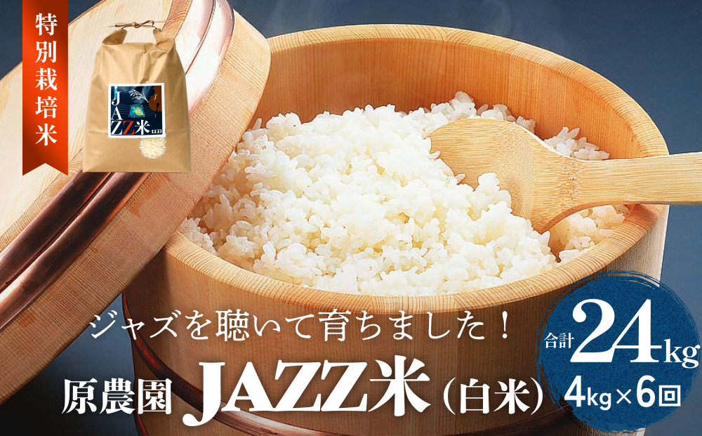 《先行予約》令和7年度産 原農園 JAZZ米 白米４kg  3種の中からいずれか1種お届け ひとめぼれ ヒノヒカリ にこまる 6回定期便 JAZZ 有機栽培 特別栽培米 堆肥 光合成細菌 有効微生物 アートテン農法 抗酸化農法 有効微生物農法 きりかぶ山 地力 白米 環境 地域特産 自然栽培 完熟堆肥 健康
