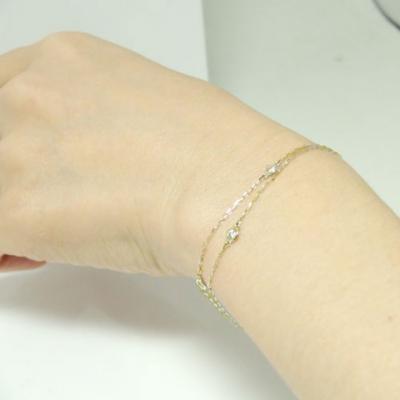 ふるさと納税 甲府市 K18イエローゴールド ダイヤチェーンブレスレット【28861-2】 |  | 03