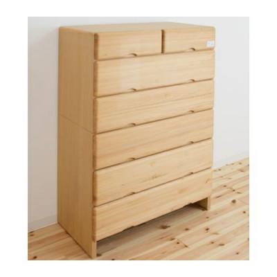 ふるさと納税 大川市 九州産ヒノキチェストなごみ90センチ幅6段【完成品・宅内設置】