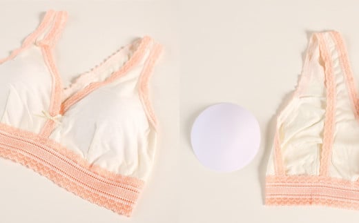 シルク×茜染め／ソフトブラ （M）【下着 ブラ ブラジャー ソフトブラ シルク 衣類 ソフトな着け心地 岡山県 倉敷市 おすすめ 人気】