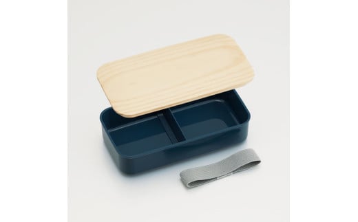 弁当箱 630ml 1段 木蓋 ランチベルト 食洗機 レンジ 対応 ランチボックス スケーター skater PAL8FK ミッドナイトブルー ブルー 青【お弁当箱 一段 パッキン付き 食洗機OK】　奈良県 奈良市 なら 7-208 666056