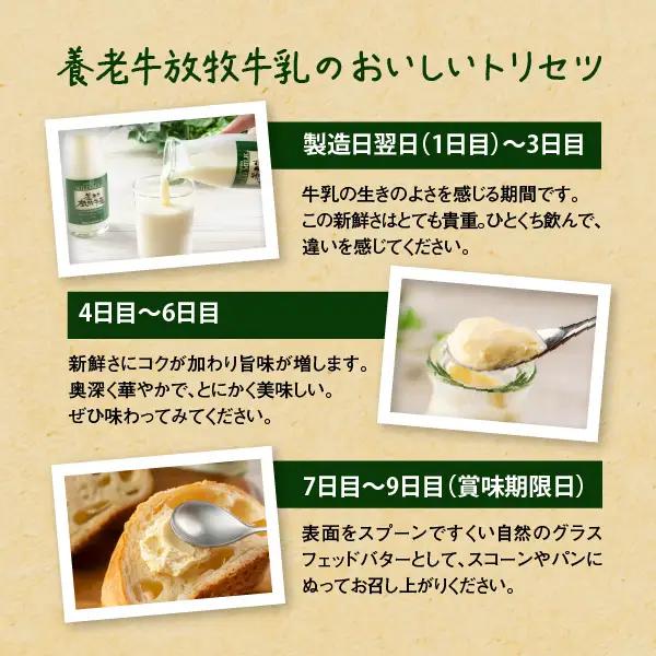 【定期便：全9回】オーガニック＆グラスフェッド養老牛放牧牛乳900ml×3本【1301602】