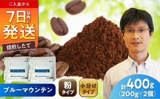 ブルーマウンテンNo.1 コーヒー粉 200g×2個 (粉/中挽き) / 珈琲 コーヒー 粉 / 瀬戸市 / Ｃｏｆｆｅｅ　ＳＡＫＵＲＡ [BBAB086]
