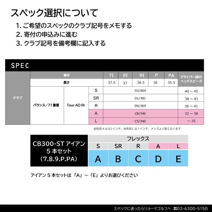 リョーマアイアン 「RYOMA CB300 Special Tuning IRON」5本セット TourADシャフト リョーマ GOLF ゴルフクラブ