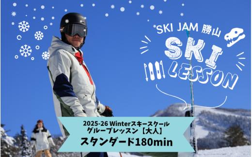 【大人】【スタンダード180分】スキー グループレッスン 受講券（1名様） [D-033003]