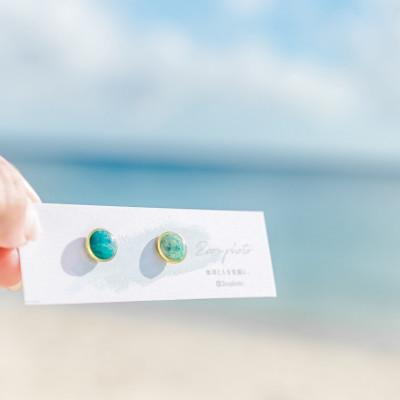 ふるさと納税 与那原町 地球ピアス mini「地球も人も笑顔に。海のゴミを宝物に」 |  | 01