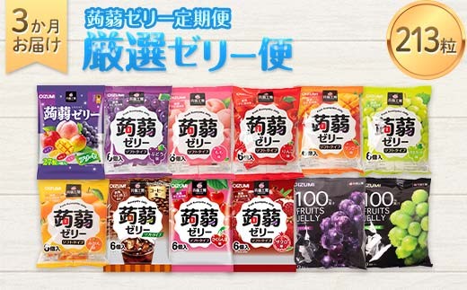 
                  3か月連続お届け蒟蒻ゼリー定期便 ぷるっとごほうび 蒟蒻ゼリー3か月定期便 フルーツ食べ比べ定期便 F21K-476
                