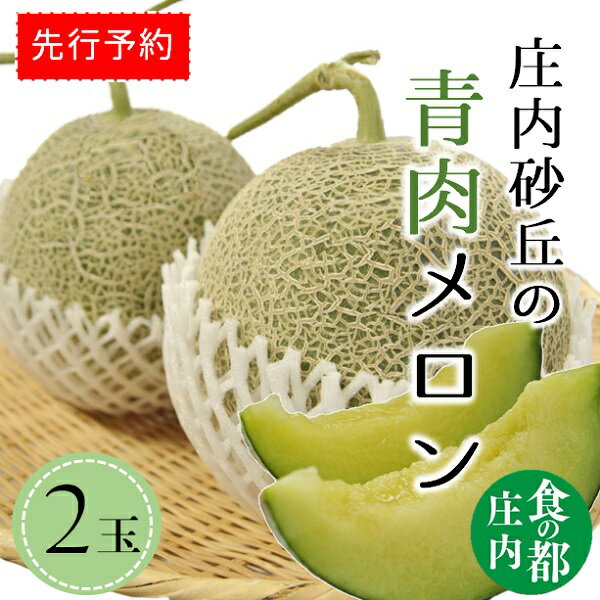 【ふるさと納税】★先行予約★食の都庄内　【令和7年産】庄内の青肉メロン（2玉）（有限会社庄内旬青果）