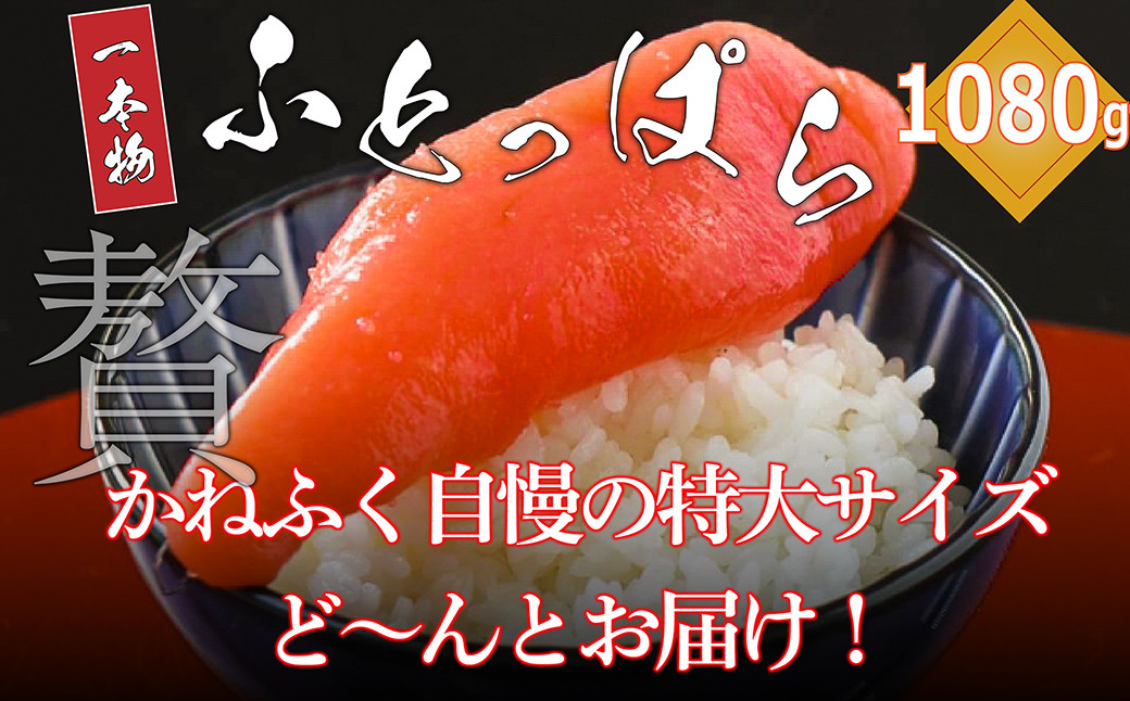 【数量限定】どーんと！太っ腹 かねふく辛子明太子 2L～3L相当 360g＋旨タレ50g 3パックセット
