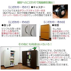 【オーク】キャスター付き シューズボックス 幅60 ロータイプ