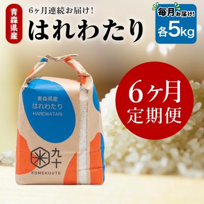 ふるさと納税 五所川原市 【定期便6ヶ月】 米 5kg はれわたり 青森県産 (精米) 定期便6回 5kg×6回